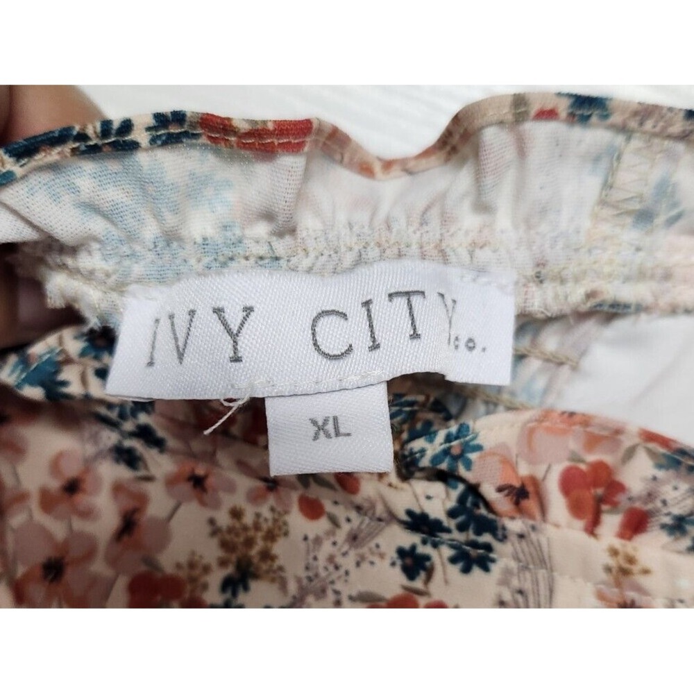 Ivy City Co Flowers For All Dress Womens XL Short sleeve Midi Cottage Peasant - Picture 3 of 10